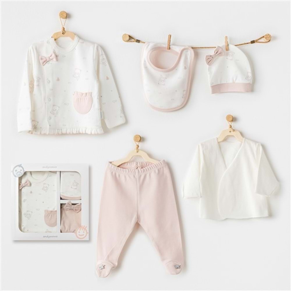 BEBEK HASTANE ÇIKIŞI 5 PCS NEWBORN SET BALLERINA
