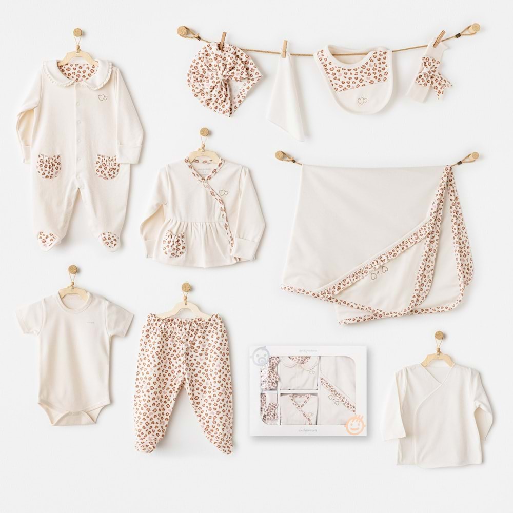 BEBEK HASTANE ÇIKIŞI 10 PCS NEWBORN SET LITTLE LEOPARD