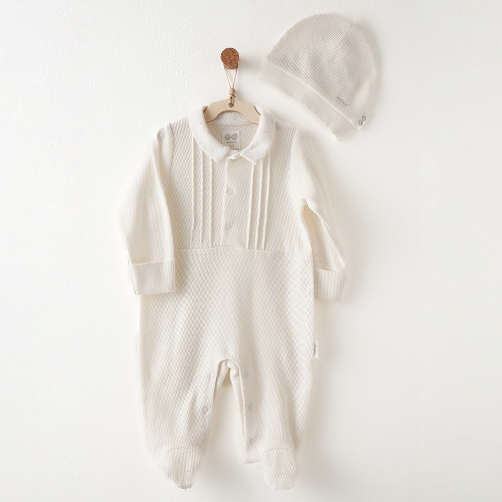 BEBEK TULUM TAKIM ROMPER HAT SET GENTELMAN