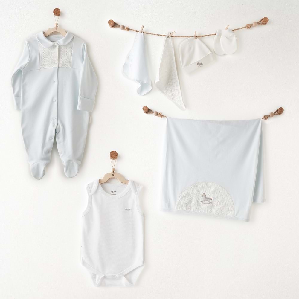 BEBEK HASTANE ÇIKIŞI 7 PCS NEWBORN SET LITTLE COWBOY