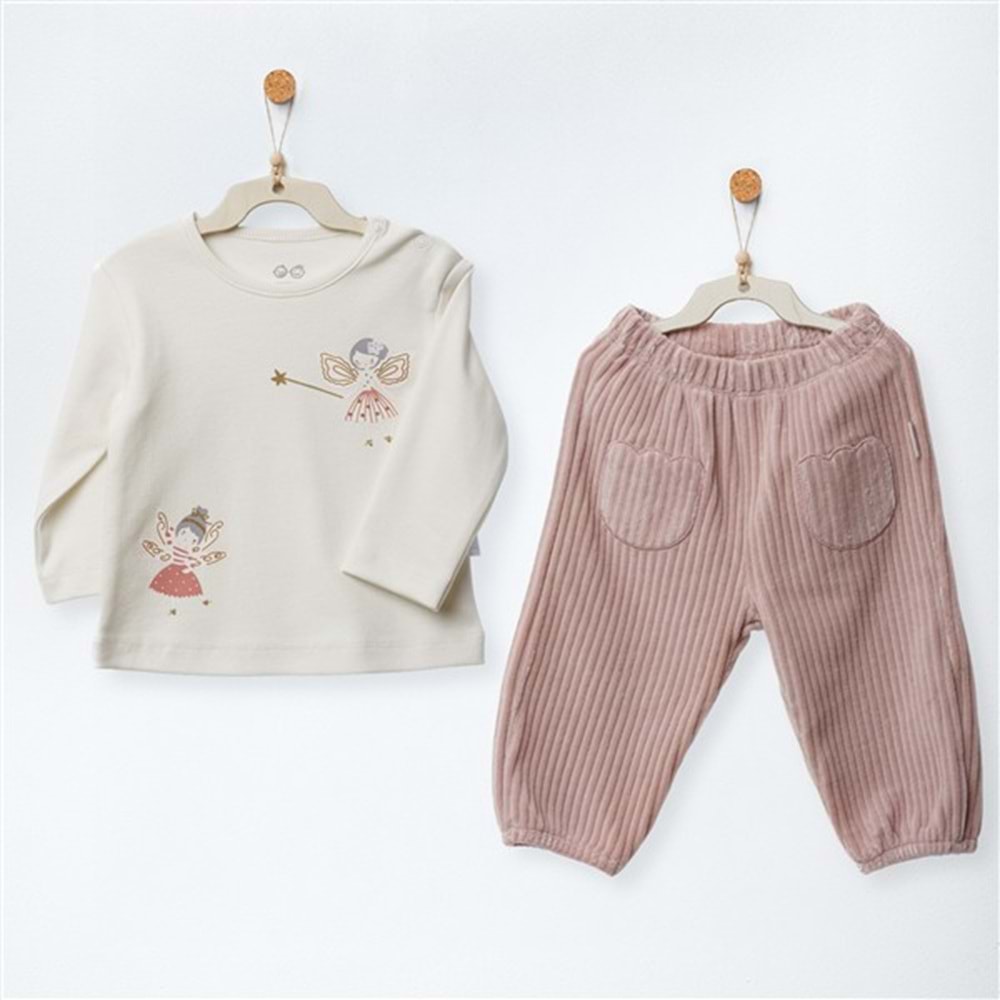 BEBEK TAKIM 2 PCS SET VELVET BLOSSOMS
