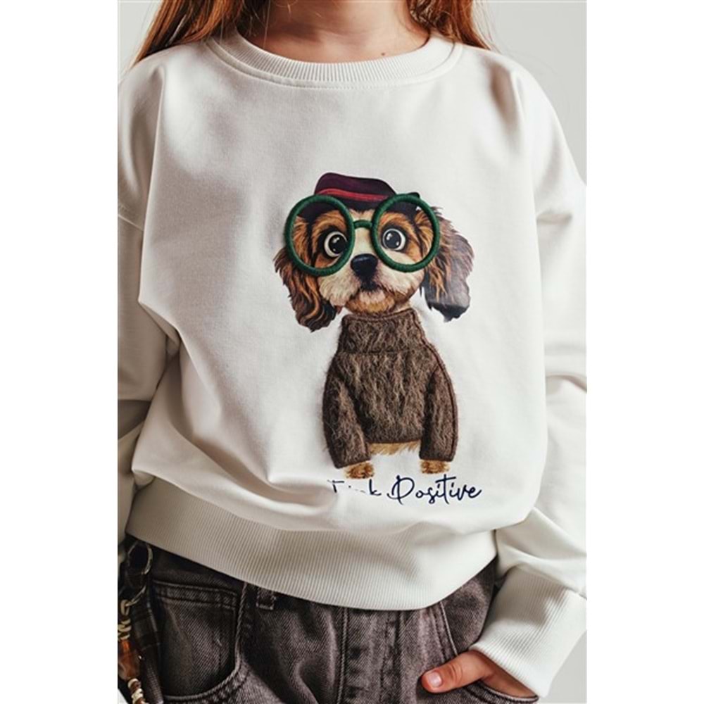 N1235 S-SHIRT - EKRU - 3-4 YAŞ