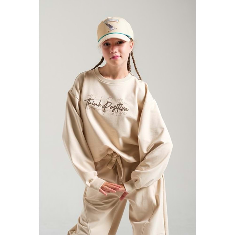 8865 SWEATSHIRT - BEJ - 158 CM