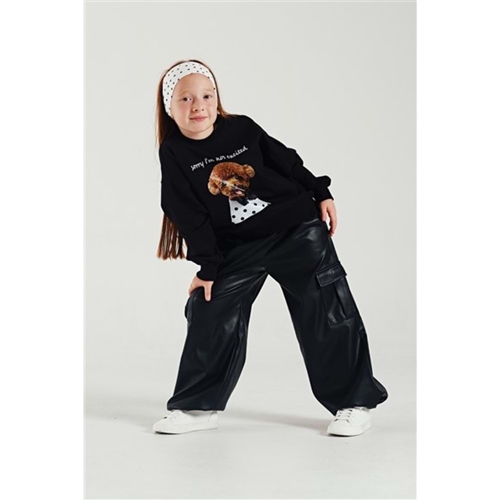 N1212 SWEATSHIRT - SİYAH - 122 CM
