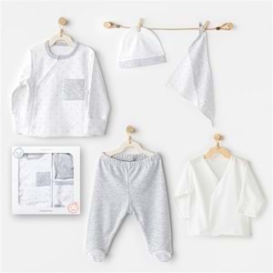 BEBEK HASTANE ÇIKIŞI 5 PCS NEWBORN SET WAWA BOYS