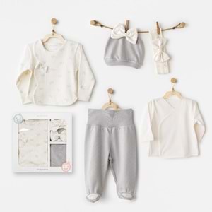 BEBEK HASTANE ÇIKIŞI 5 PCS NEWBORN SET BABY BOW BLISS