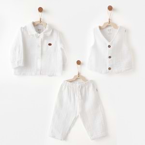 BEBEK TAKIM 3 PCS SET MUSLIN SEA LIFE