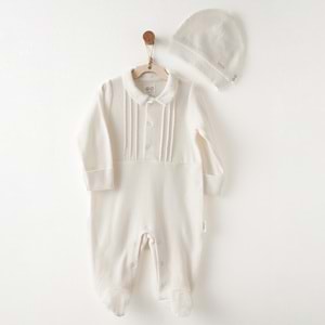 BEBEK TULUM TAKIM ROMPER HAT SET GENTELMAN
