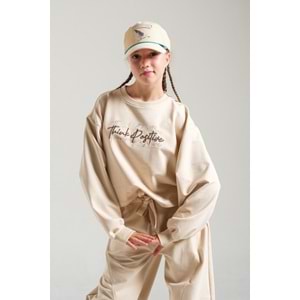 8865 SWEATSHIRT - BEJ - 158 CM