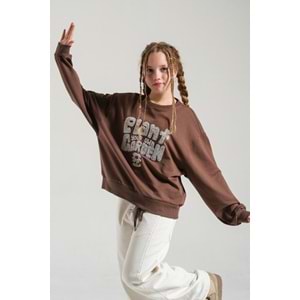 8885 SWEATSHIRT - KAHVE - 164 CM