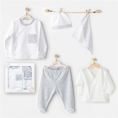 BEBEK HASTANE ÇIKIŞI 5 PCS NEWBORN SET WAWA BOYS