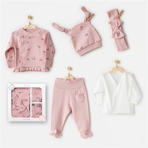 BEBEK HASTANE ÇIKIŞI 5 PCS NEWBORN SET PUPPY GAZELLE