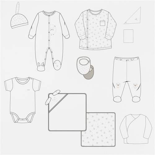 BEBEK HASTANE ÇIKIŞI 10 PCS NEWBORN SET TINNY SHIPS