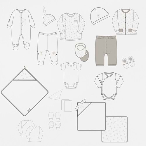 BEBEK HASTANE ÇIKIŞI 20 PCS NEWBORN SET TINNY SHIPS