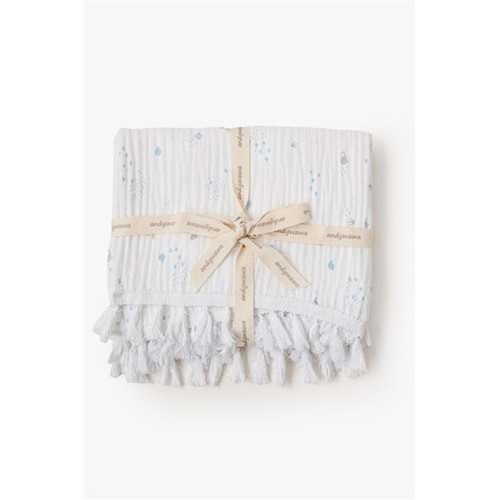BEBEK BATTANİYE BLANKET 100X120 OCEAN IS MY HAPPY PLACE MUSLIN