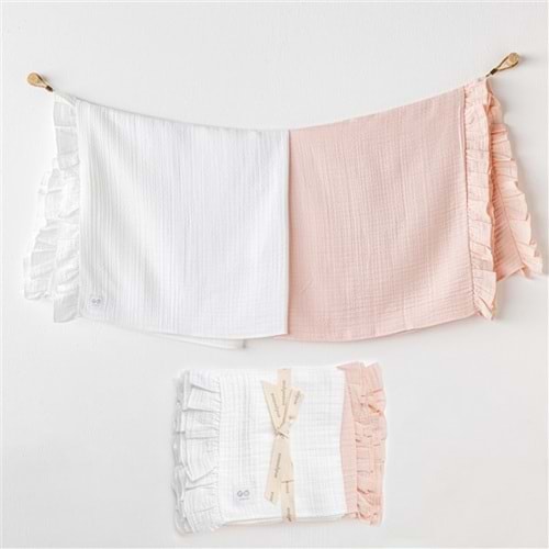 BEBEK BATTANİYE 2 PCS BLANKET 85X90 MUSLIN HOME