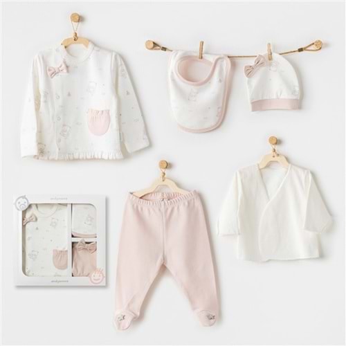 BEBEK HASTANE ÇIKIŞI 5 PCS NEWBORN SET BALLERINA