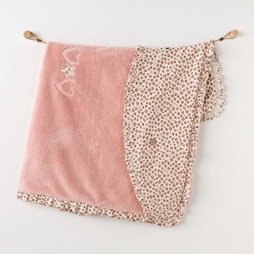 BEBEK BATTANİYE BLANKET 90X85 WELSOFT LITTLE LEOPARD
