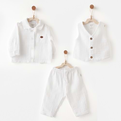 BEBEK TAKIM 3 PCS SET MUSLIN SEA LIFE
