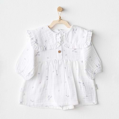 BEBEK ELBİSE DRESS MAGICAL BUTTERFLY MUSLIN