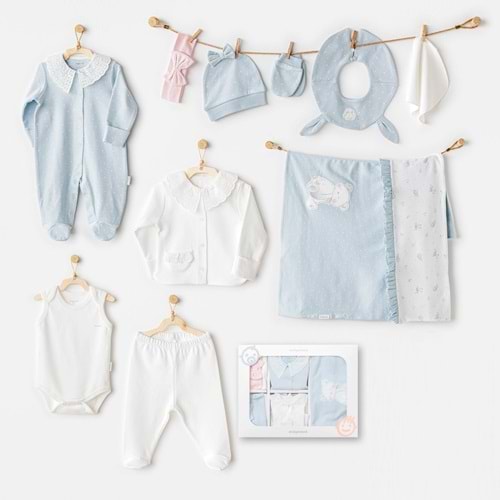 BEBEK HASTANE ÇIKIŞI 10 PCS NEWBORN SET CUDDLY BUNNY BEAR