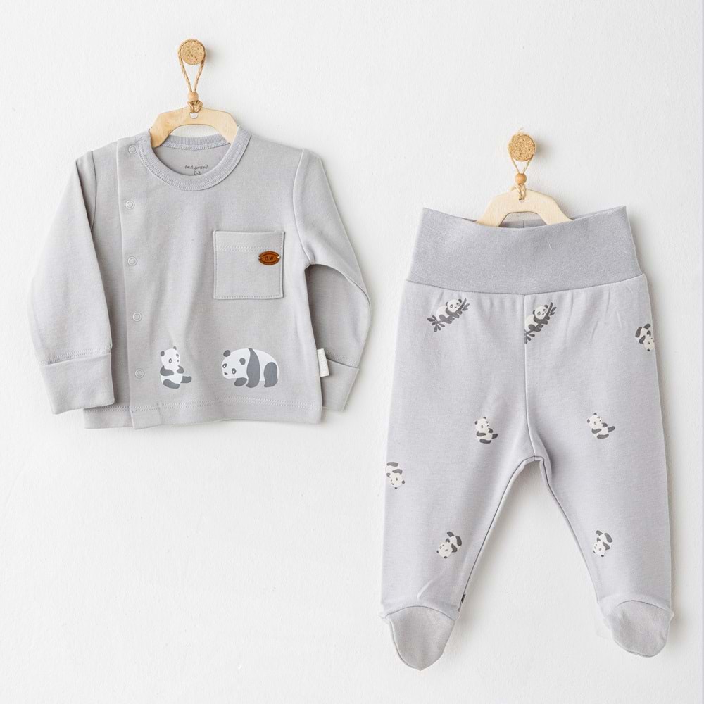 BEBEK ZIBIN TAKIM 2 PCS SIDE SNAP SET KEEP SMILING