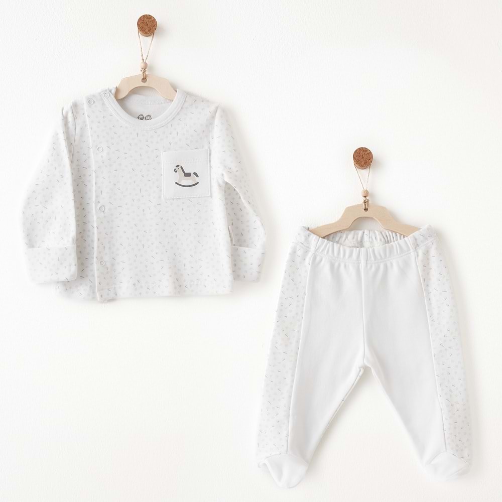 BEBEK ZIBIN TAKIM 2 PCS SIDE SNAP SET MY LITTLE WORLD