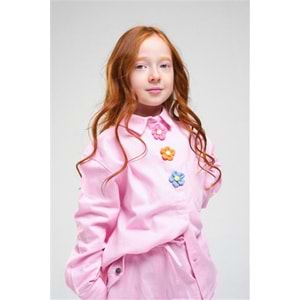 N1057 KIZ GÖMLEK - PEMBE - 7-8 YAŞ